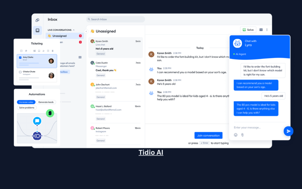 Tidio AI - 13 Best Free Apps Similar to ChatGPT