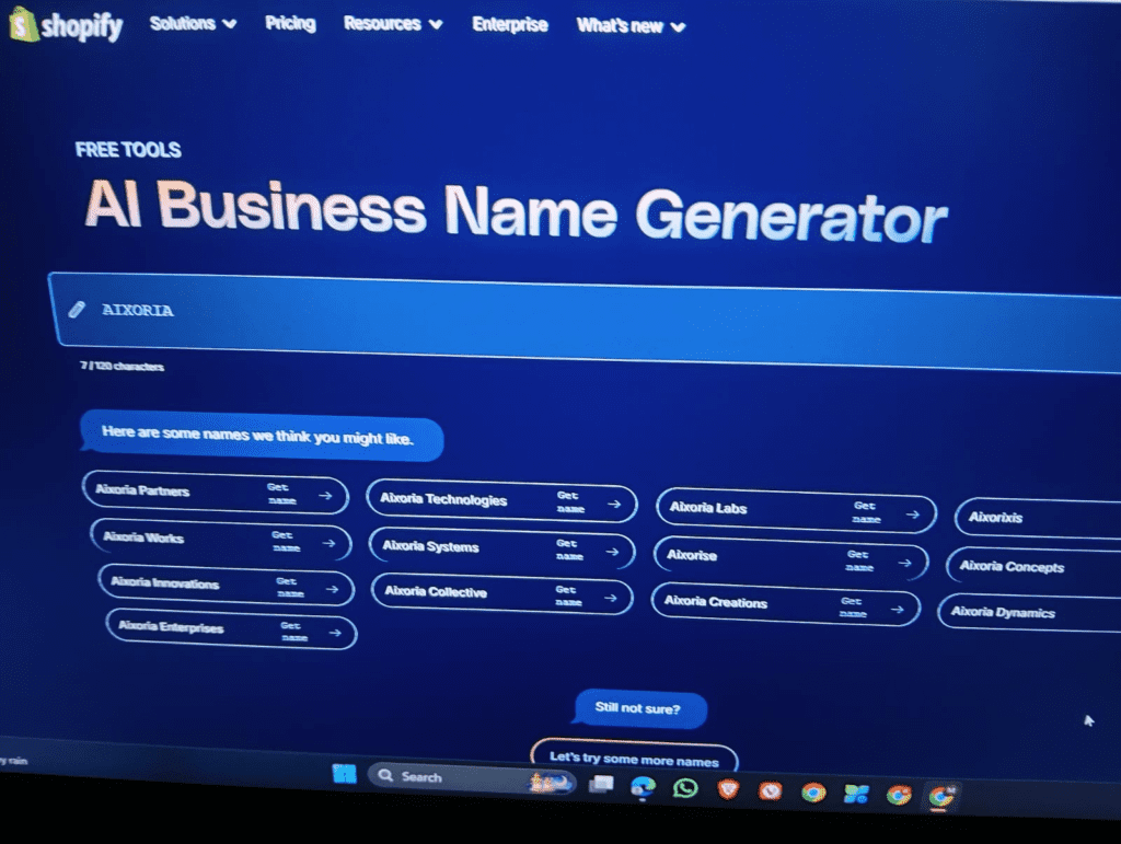 Shopify Business Name Generator 