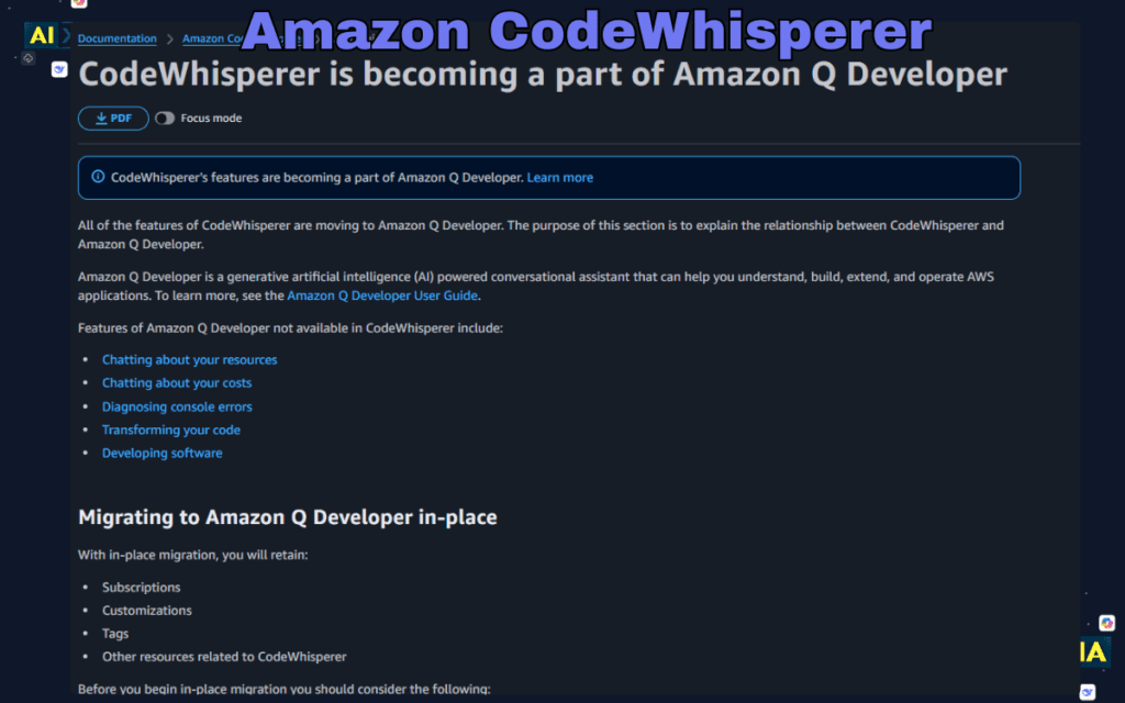 Amazon CodeWhisperer