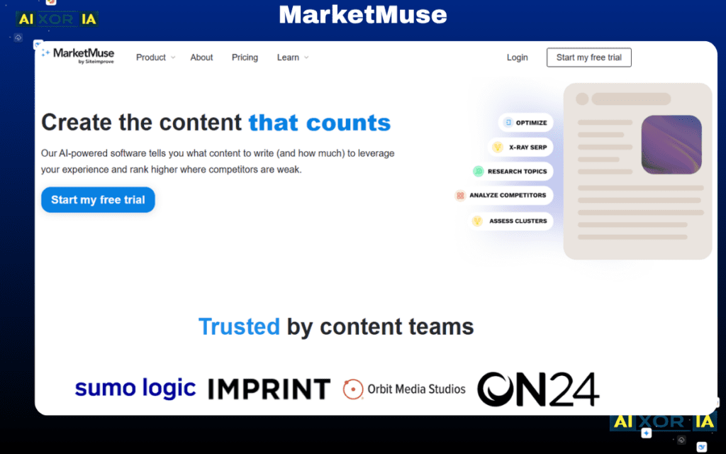 MarketMuse Top AI Search Optimization Tools for Content Creators