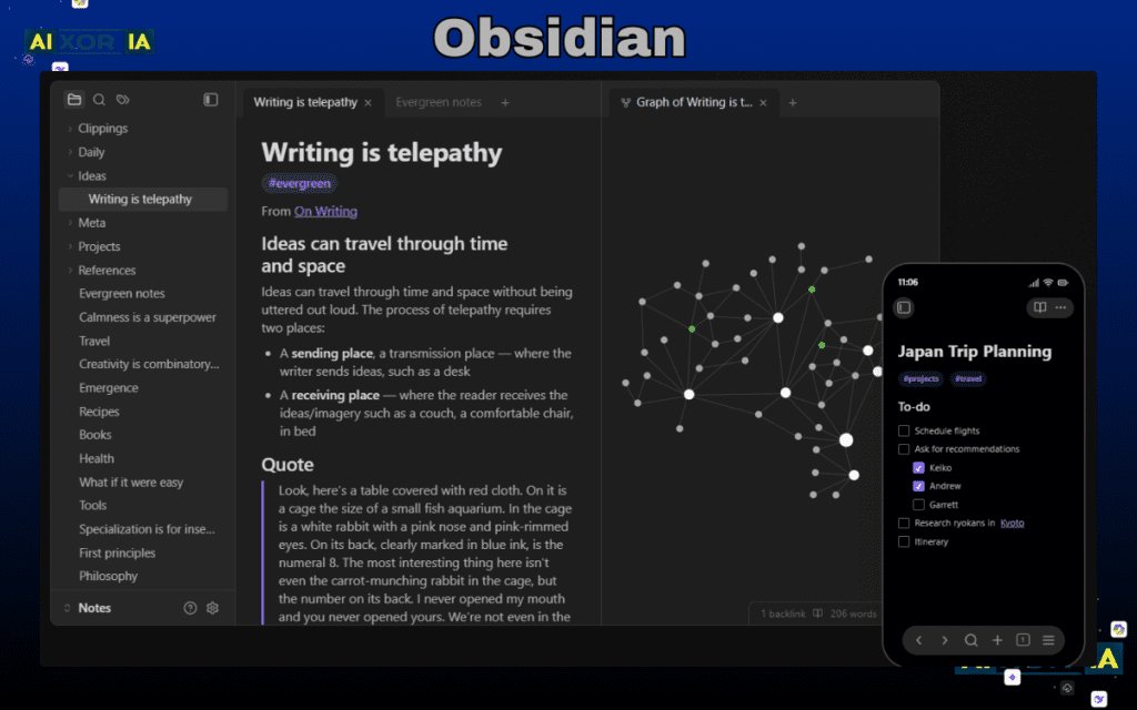 Obsidian Best AI Notes Apps for Productivity