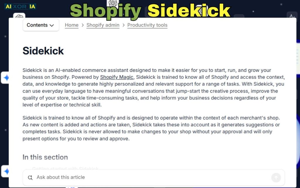 Shopify Sidekick