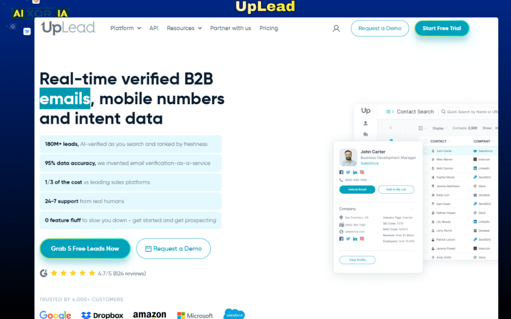 UpLead Small B2B Lead Generation Software Companies