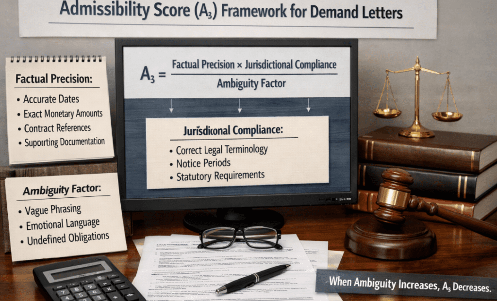 Measuring Demand Letter Strength: The Admissibility Score Framework