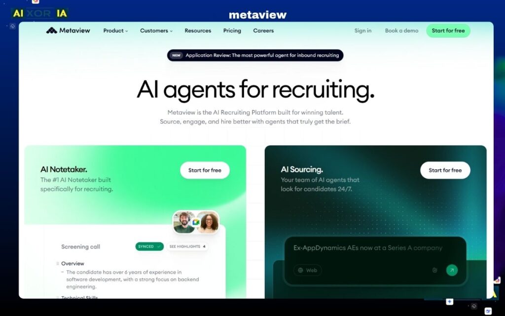 metaview Best Free AI Tools for Recruiters