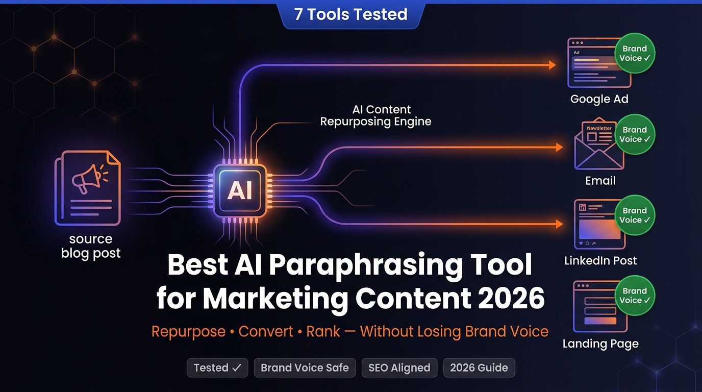 Best AI Paraphrasing Tool for Marketing Content in 2026