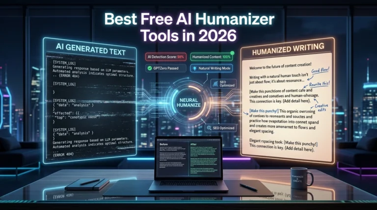 Best Free AI Humanizer Tools in 2026 (Tested) – Bypass AI Detection Free