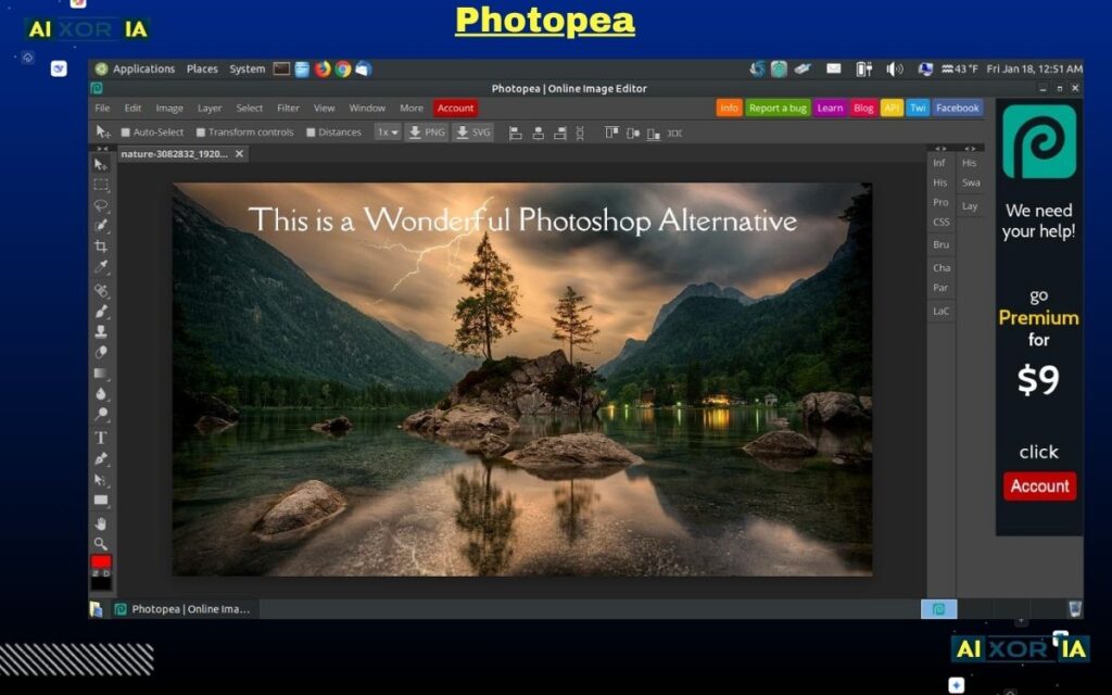Photopea - 9 Best Free Photoshop Alternatives