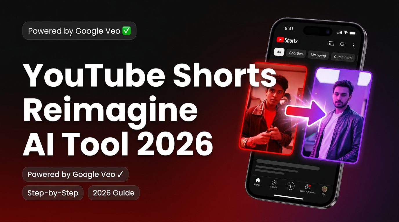 How does the reimagine ai tool work in youtube shorts?