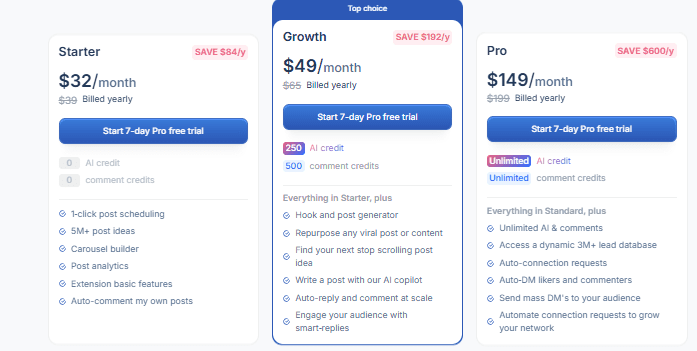 Taplio  Pricing
