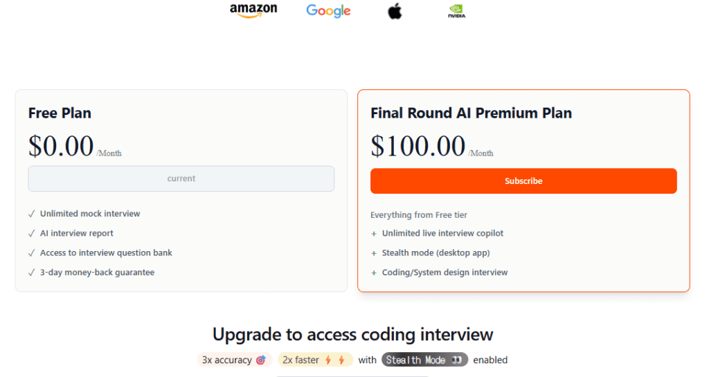 Final Round AI Pricing