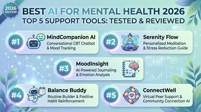 Best AI for Mental Health 2026: Top 5 Support Tools (Tested & Reviewed)