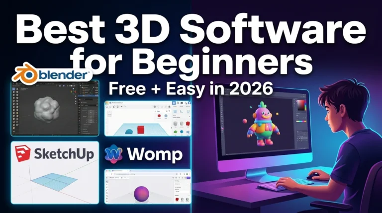Best 3D Modeling Software for Beginners (2026 Guide) – Free & Easy Tools Compared